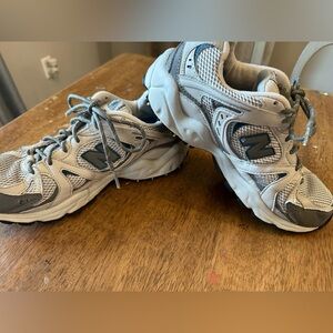 New Balance 474 Gray and Teal All Terrain Hiking Sneakers